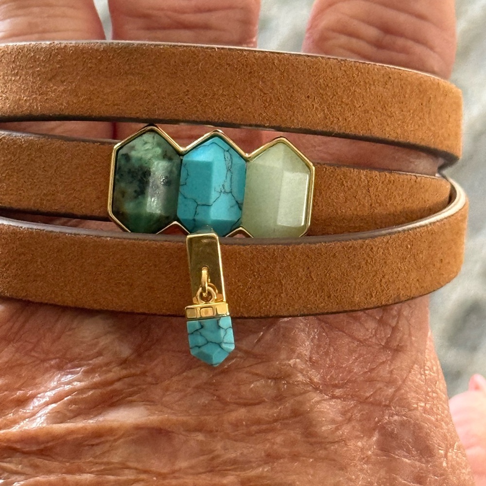 Keep Collective Triple 
Leather/suede band with charms